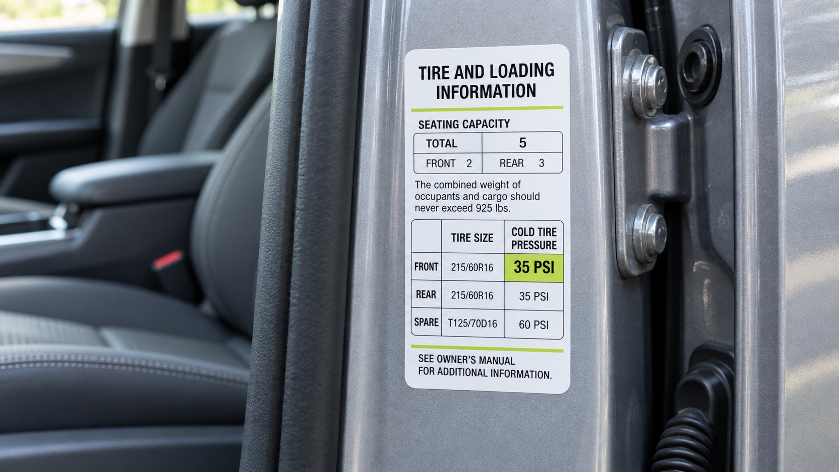 Recommended Tire Pressure: How to Find and Set the Right PSI cover image